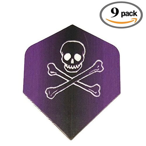 Unicorn Maestro Purple Jolly Roger Ghost Skull Crossbones Dart Flights 3 Sets